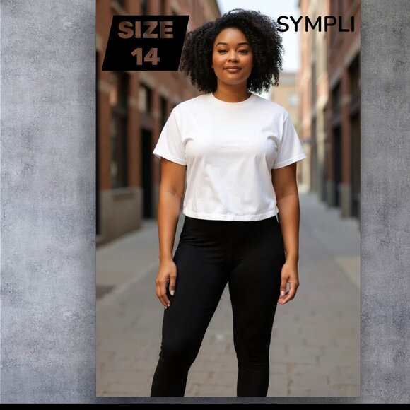 SYMPLI - Cinch Foxy Legging (Faux Suede) - Black - Size 14 - NWT - Picture 2 of 3